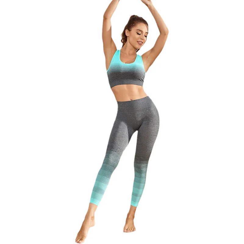 Breathe Easy In Comfortable Yoga Outfits Women's Seamless Breathable Moisture Wicking Bra Yoga Set Breathe Easy In Comfortable Yoga Outfits Women's Seamless Breathable Moisture Wicking Bra Yoga Set